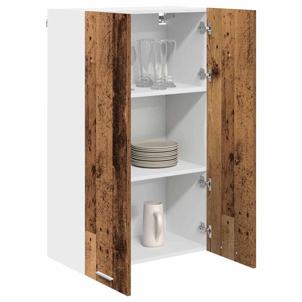 vidaXL Hangkast met plank Riga Oud Hout 60 x 31 x 100 cm Bewerkt hout