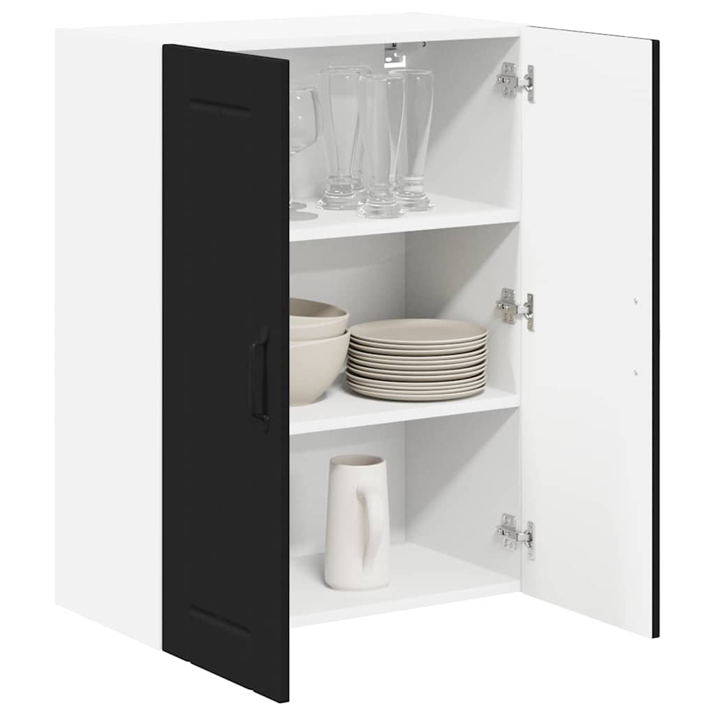 vidaXL Keukenkast aan de muur Zwart 60 x 31 x 80 cm Bewerkt hout