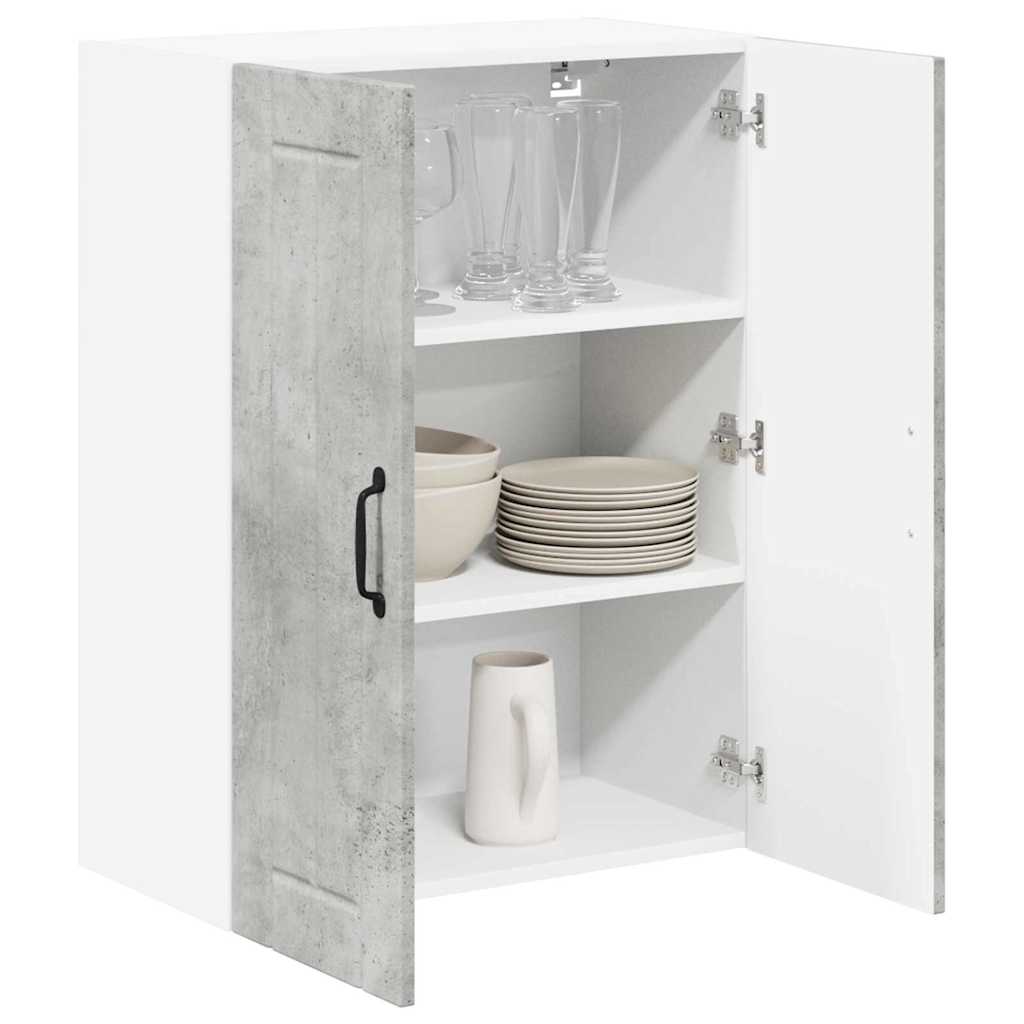 vidaXL Keukenkast aan de muur Beton Grijs 60 x 31 x 80 cm Bewerkt hout