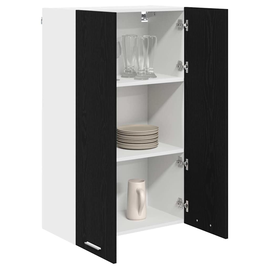 vidaXL Hangkast Riga Zwart Eiken 60 x 31 x 100 cm Bewerkt hout