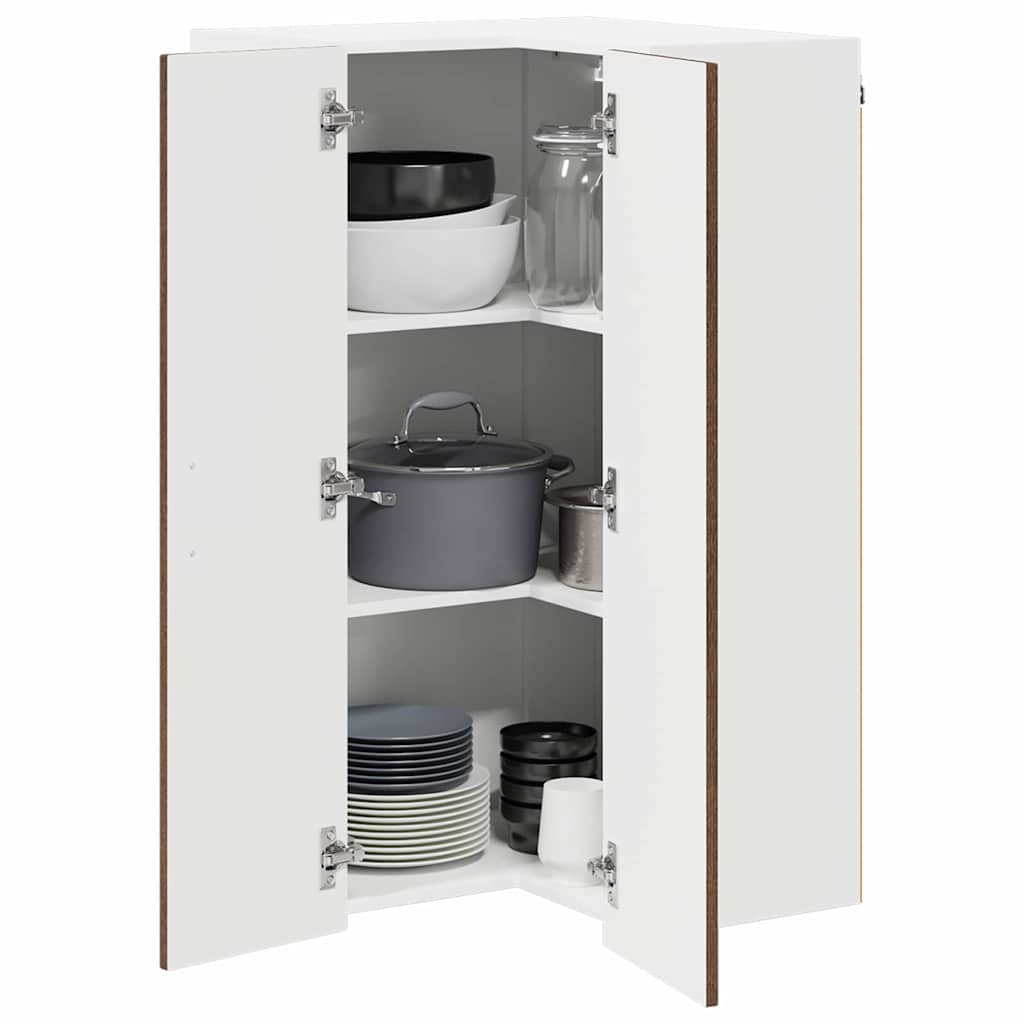 vidaXL Keukenkast aan de muur met plank Bruin Eiken 57 x 57 x 100 cm