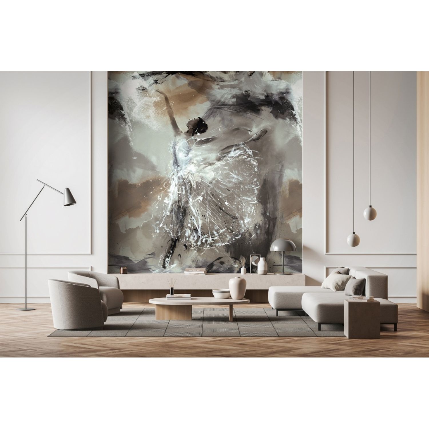 Praxis Fotobehang City Romance 35097 - Grijs - Bruin - Zwart - Wit - 2,70 M X 212 Cm