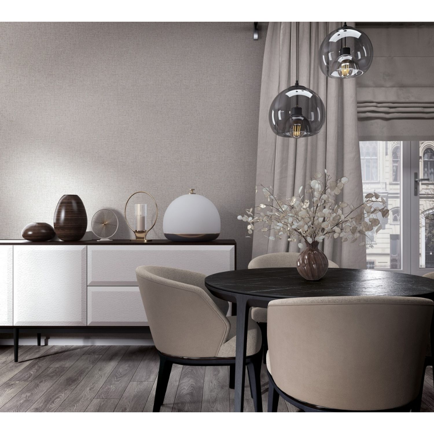 Praxis Vliesbehang City Romance 35110 - Muisgrijs - Middengrijs - Zilver - Metallic - 10,05m X 53cm