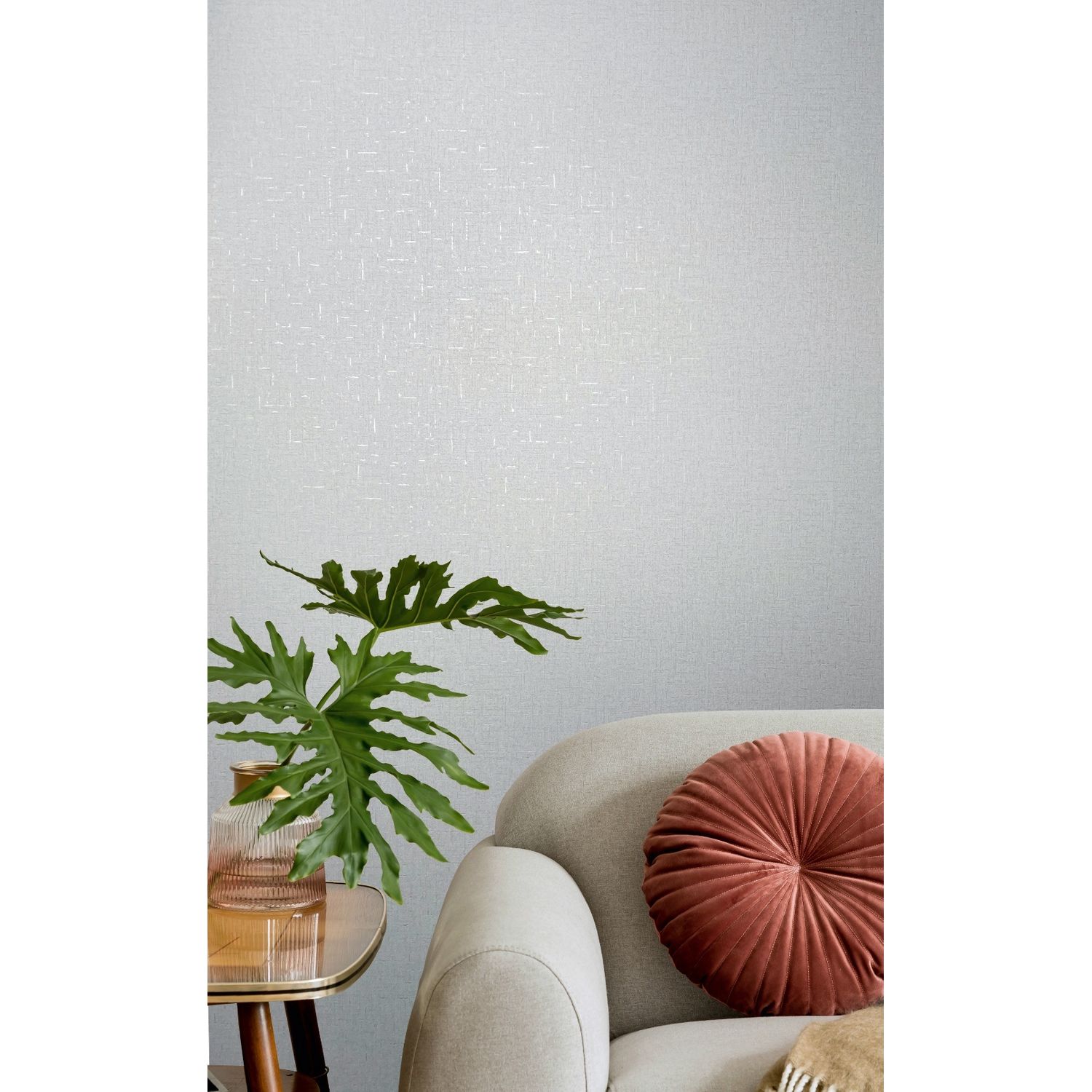 Praxis Vliesbehang City Romance 35116 - Lichtgrijs - Muisgrijs - Zilver - Metallic - 10,05 M X 53 Cm