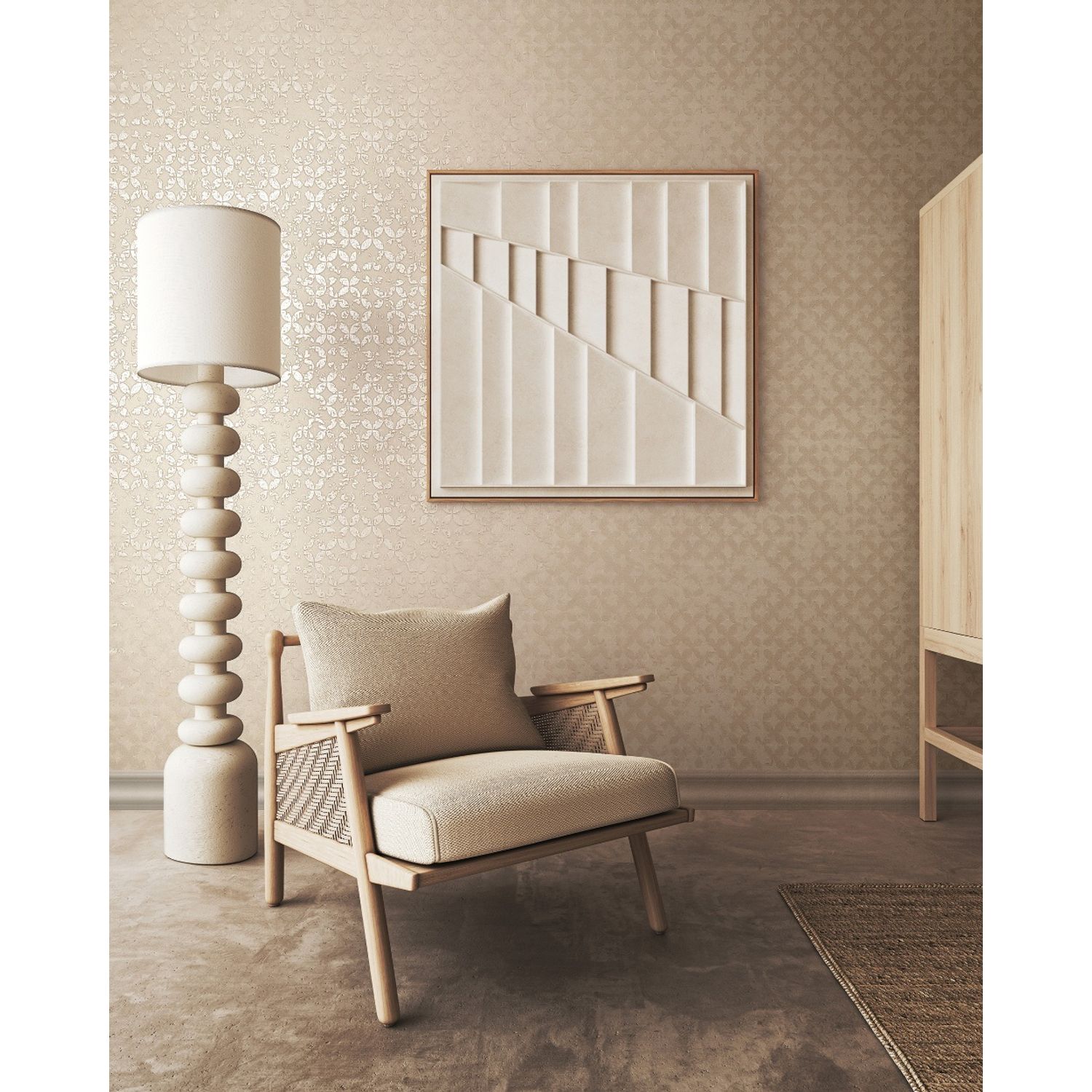 Praxis Vliesbehang City Romance 35117 - Beige - Zand - Parelmoer - 10,05m X 53cm