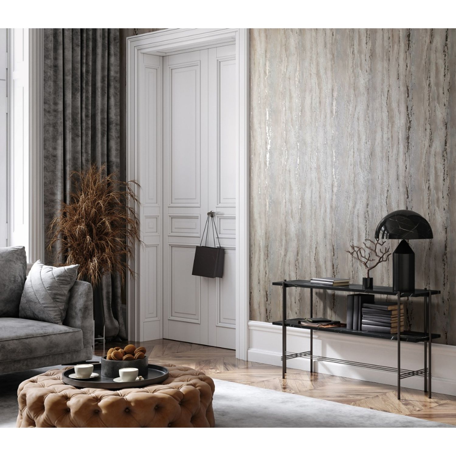 Praxis Vliesbehang City Romance 35159 - Grijs - 10,05m X 53cm