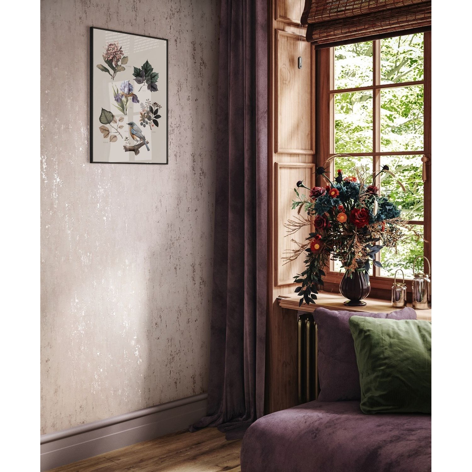 Praxis Vliesbehang City Romance 35125 - Beige - Zand - Zilver/koper - Metallic - 10,05 M X 53 Cm
