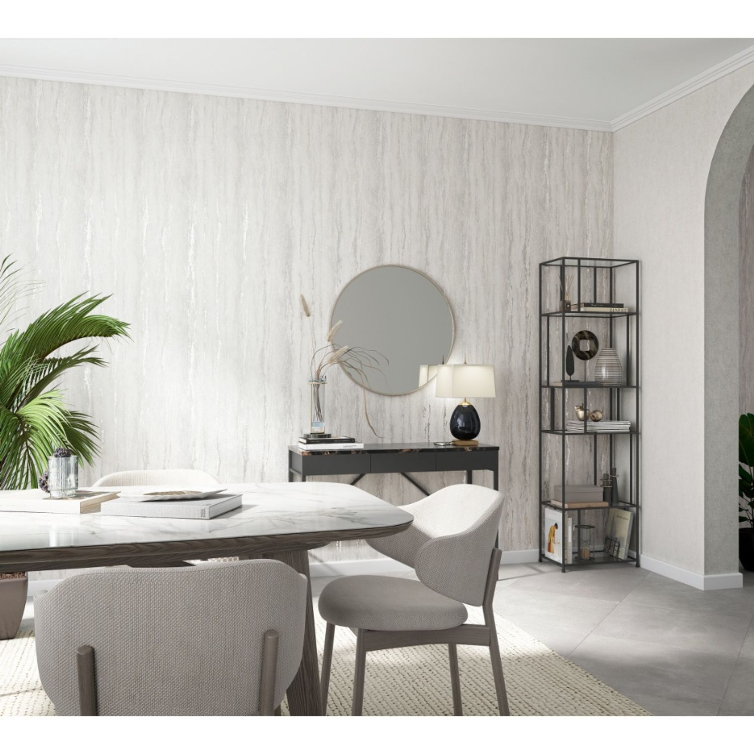 Praxis Vliesbehang City Romance 35155 - Lichtgrijs - 10,05 M X 53 Cm