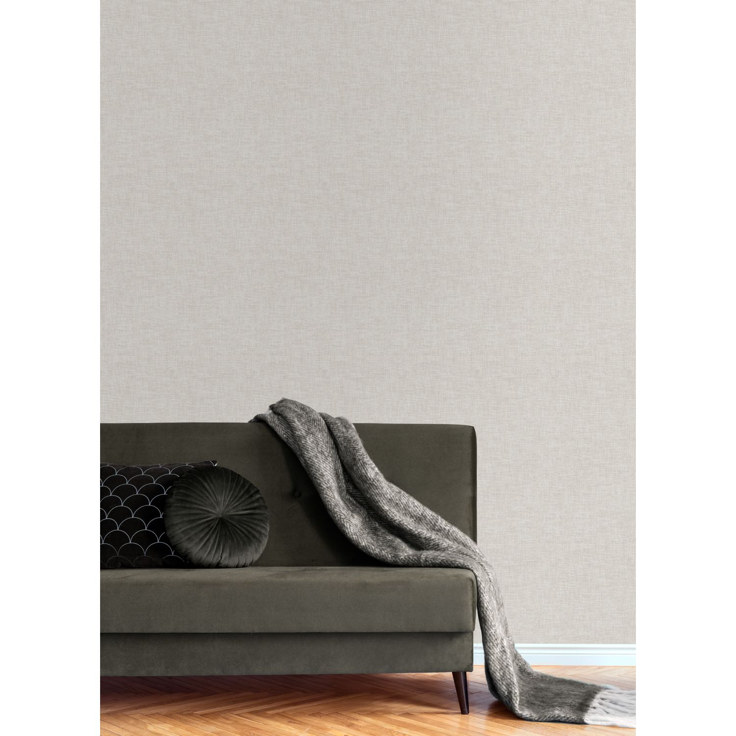 Praxis Vliesbehang Antibes An28202 - Lichtgrijs - 10,05m X 53cm