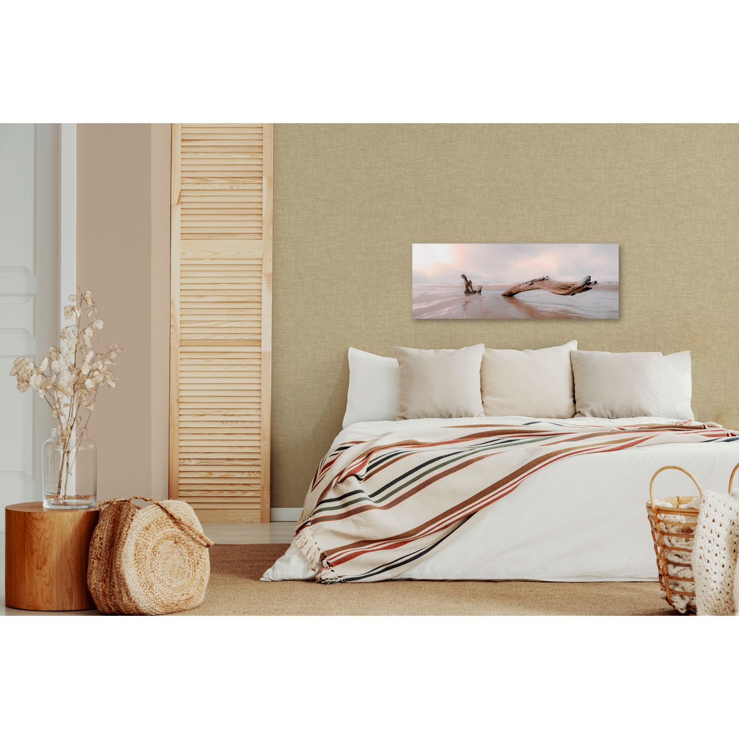 Praxis Vliesbehang Antibes An28210 - Vergrijsd Mosterdgeel - 10,05m X 53cm