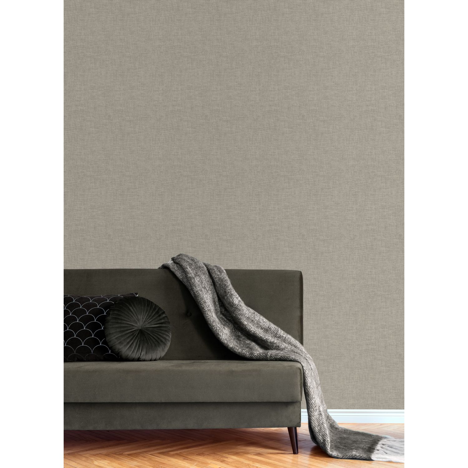 Praxis Vliesbehang Antibes An28206 - Vergrijsd Bruin - Bruin-geel - 10,05 M X 53 Cm