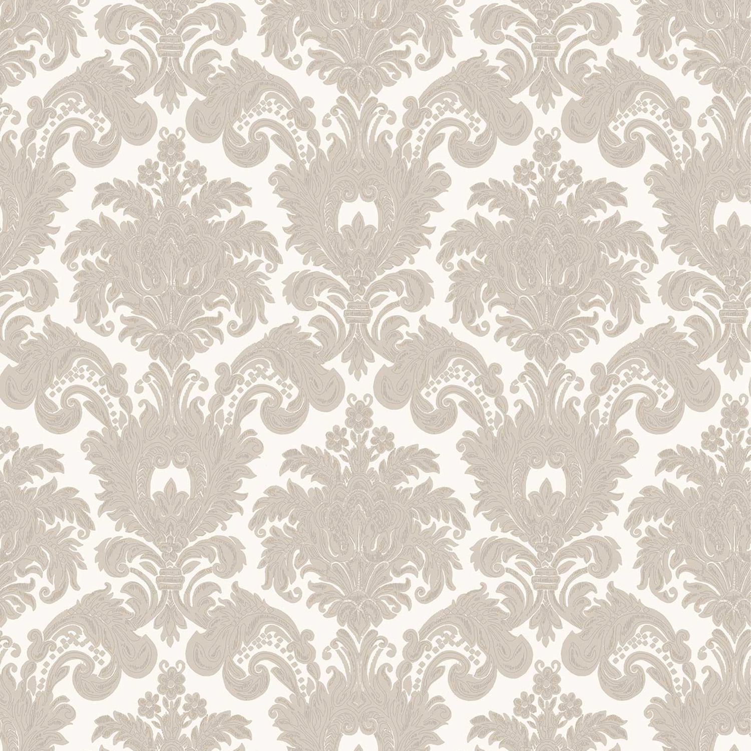 Praxis Vliesbehang Classic & Elegant 23613 - Licht Beige Met Glans - Offwhite - 10,05m X 53cm