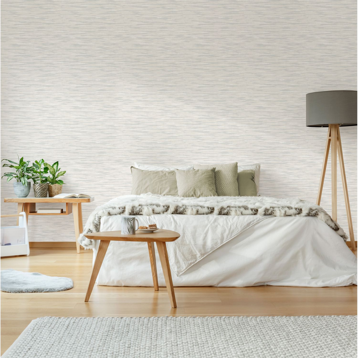 Praxis Vliesbehang Antibes An28220 - Off White - Lichtgrijs - Licht Greige - 10,05 M X 53 Cm