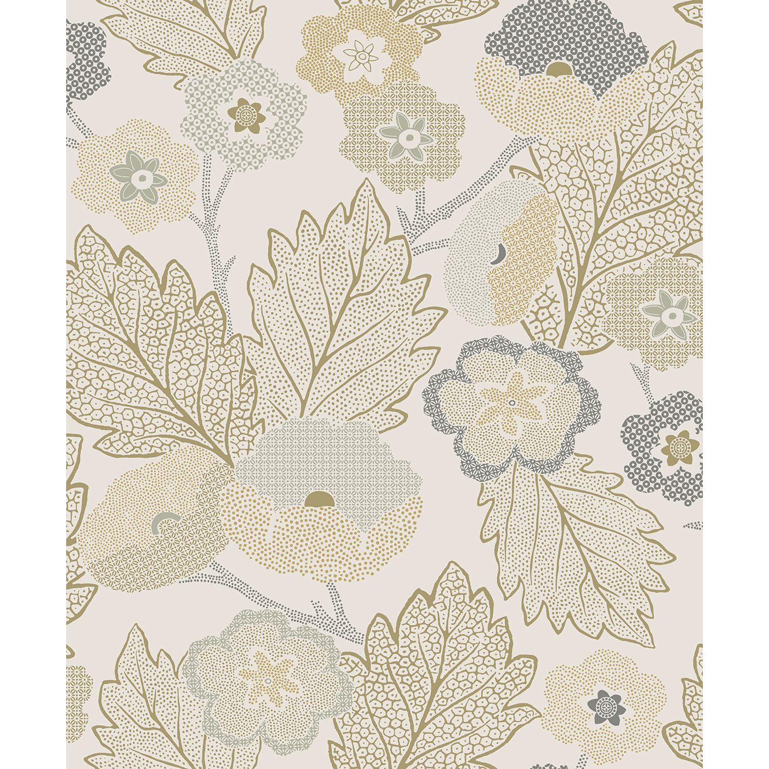 Praxis Vliesbehang Antibes An28270 - Beige - Grijs - Goud - 10,05m X 53cm