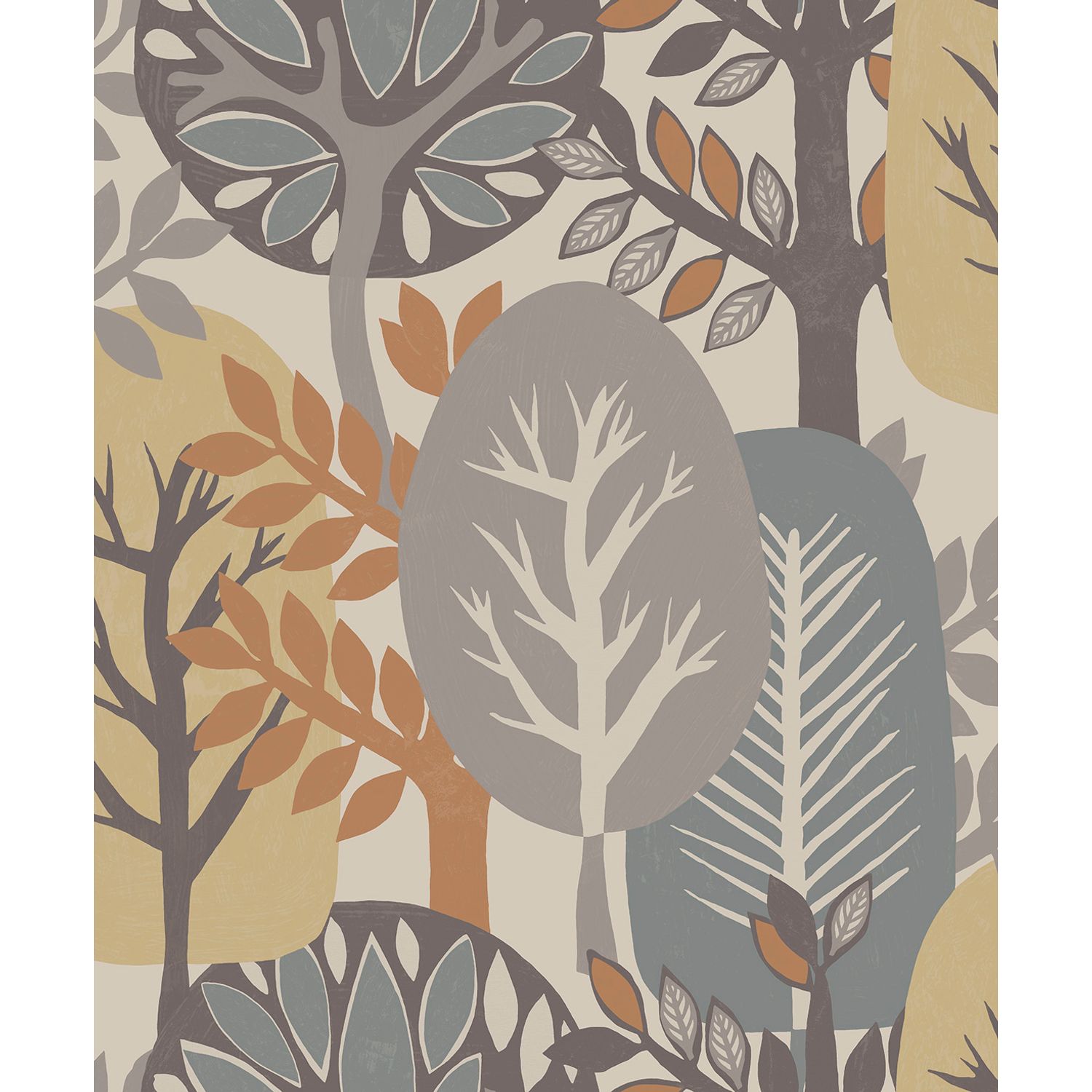 Praxis Vliesbehang Antibes An28282 - Grijsblauw - Beige - 10,05 M X 53 Cm