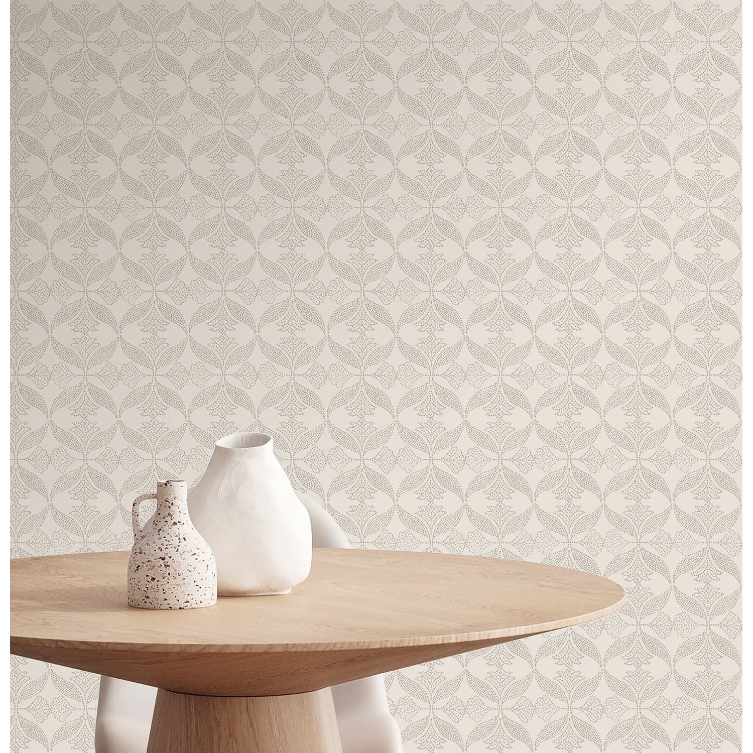 Praxis Vliesbehang Antibes An28230 - Off White - Zilver - 10,05 M X 53 Cm