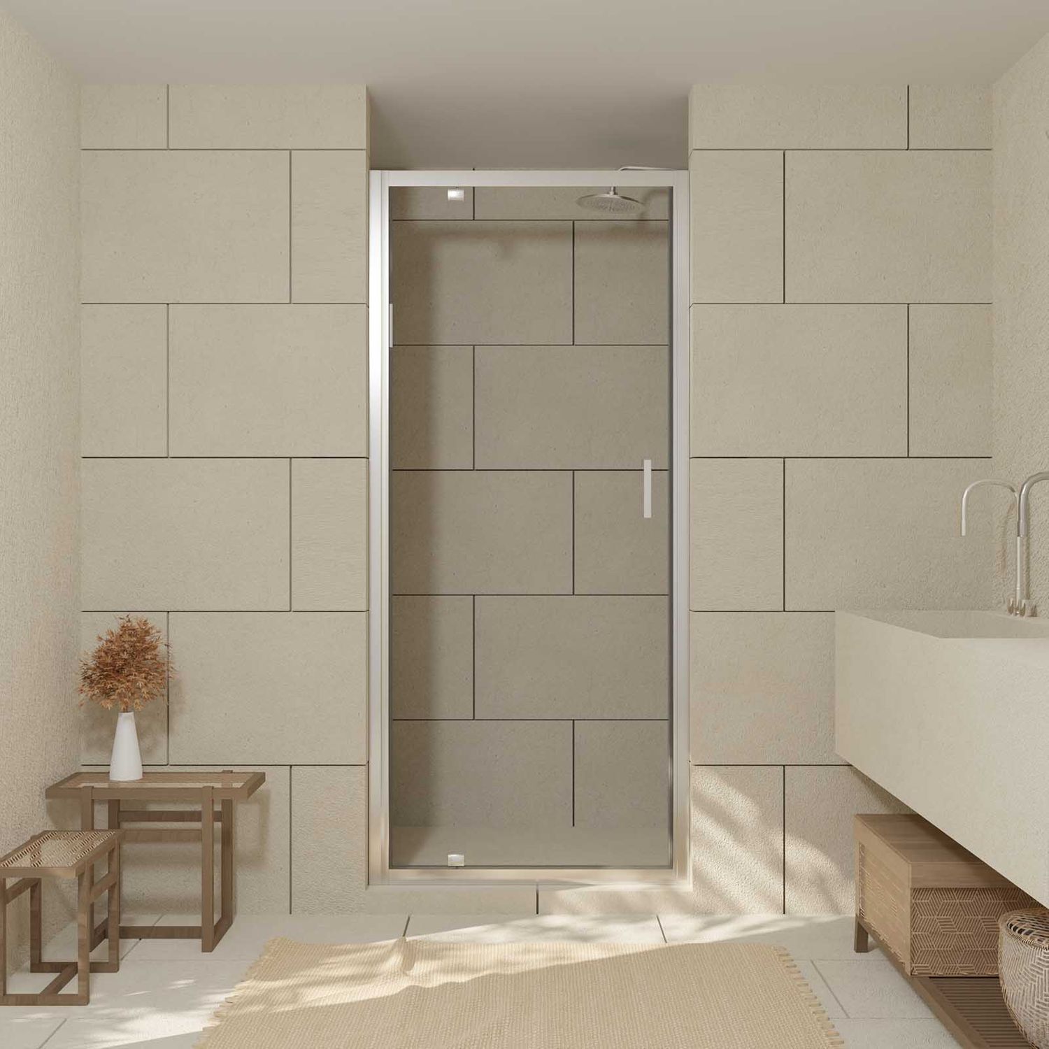 Aurlane  Douche Draaideur Factory 90 X 200cm - Goudkleurig Profiel - 6 Mm Helder Glas