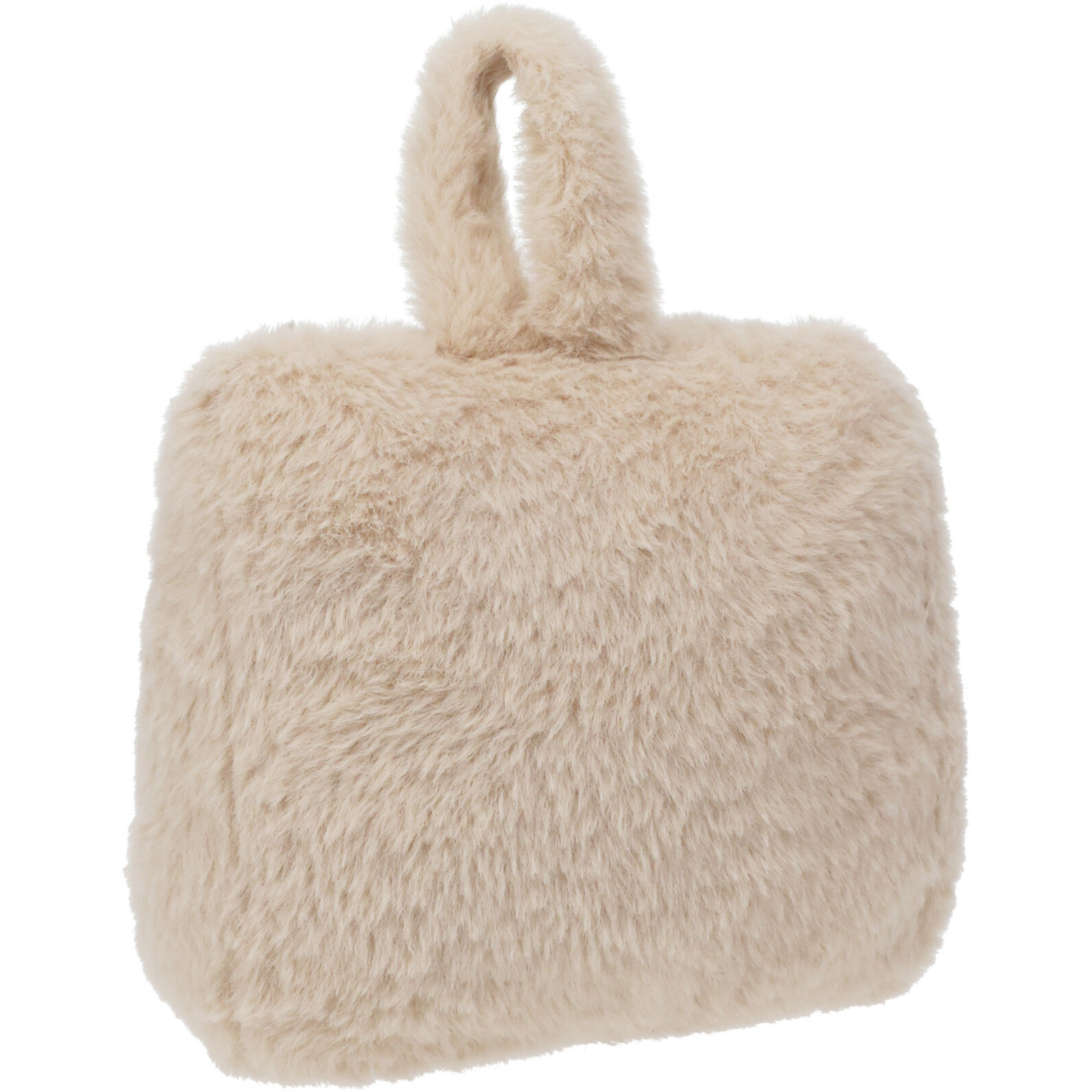 Home & Styling Fake Fur Deurstopper - 1 kg - beige - stof - gewicht - 7 x 17 cm - deurstop -