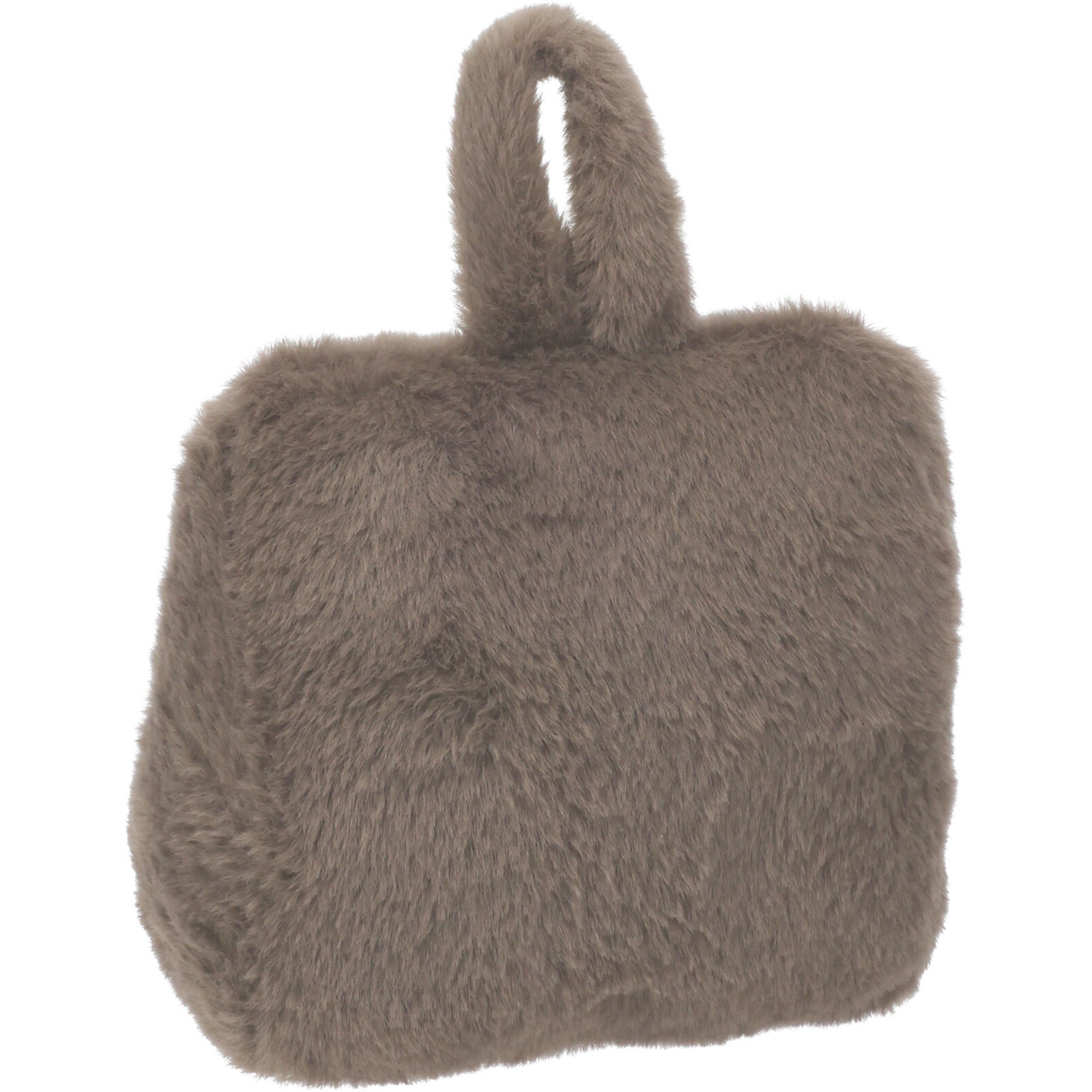 Home & Styling Fake Fur Deurstopper - 1 kg - grijs - stof - gewicht - 7 x 17 cm - deurstop -