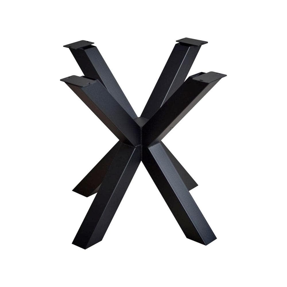 Furniture Legs Europe Stalen matrix zwart spinpoot 80 bij 80 cm en hoogte 75 cm (6 x 6 cm)