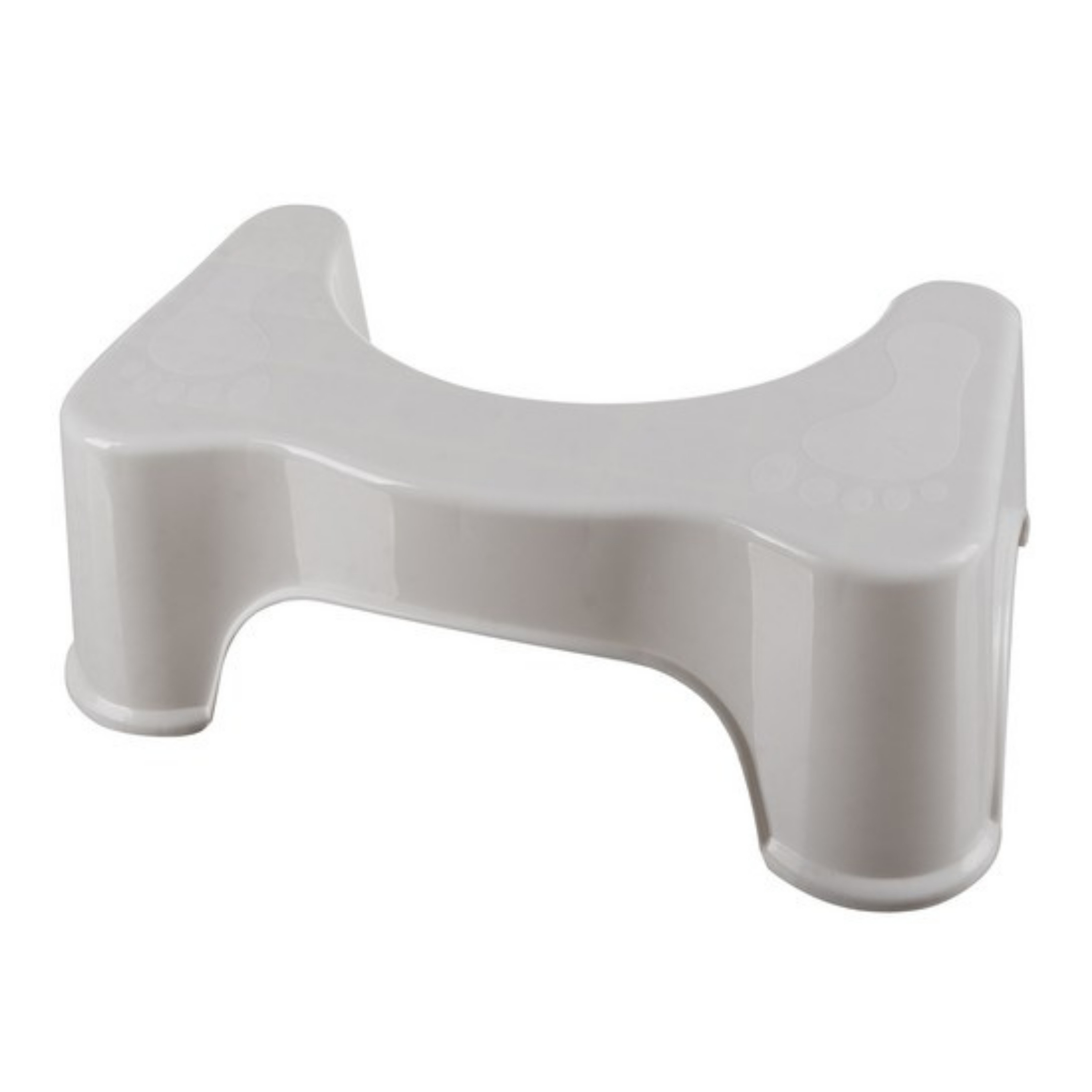Ruhhy toilet krukje - wit - x 17 x 26 cm - opstapkrukje/voetenbakje - badkamer -