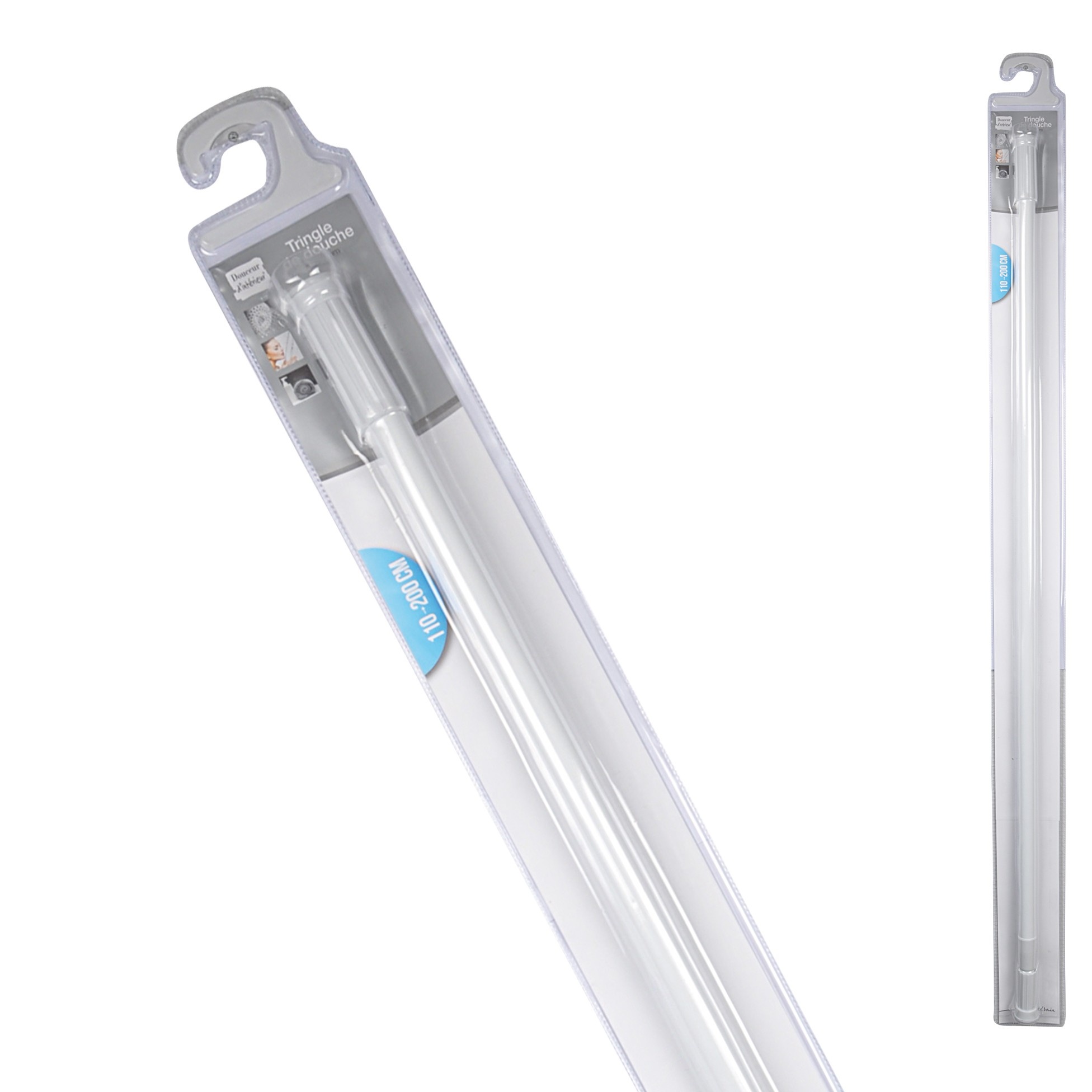 Wicotex Douchestang aluminium 110-200cm wit