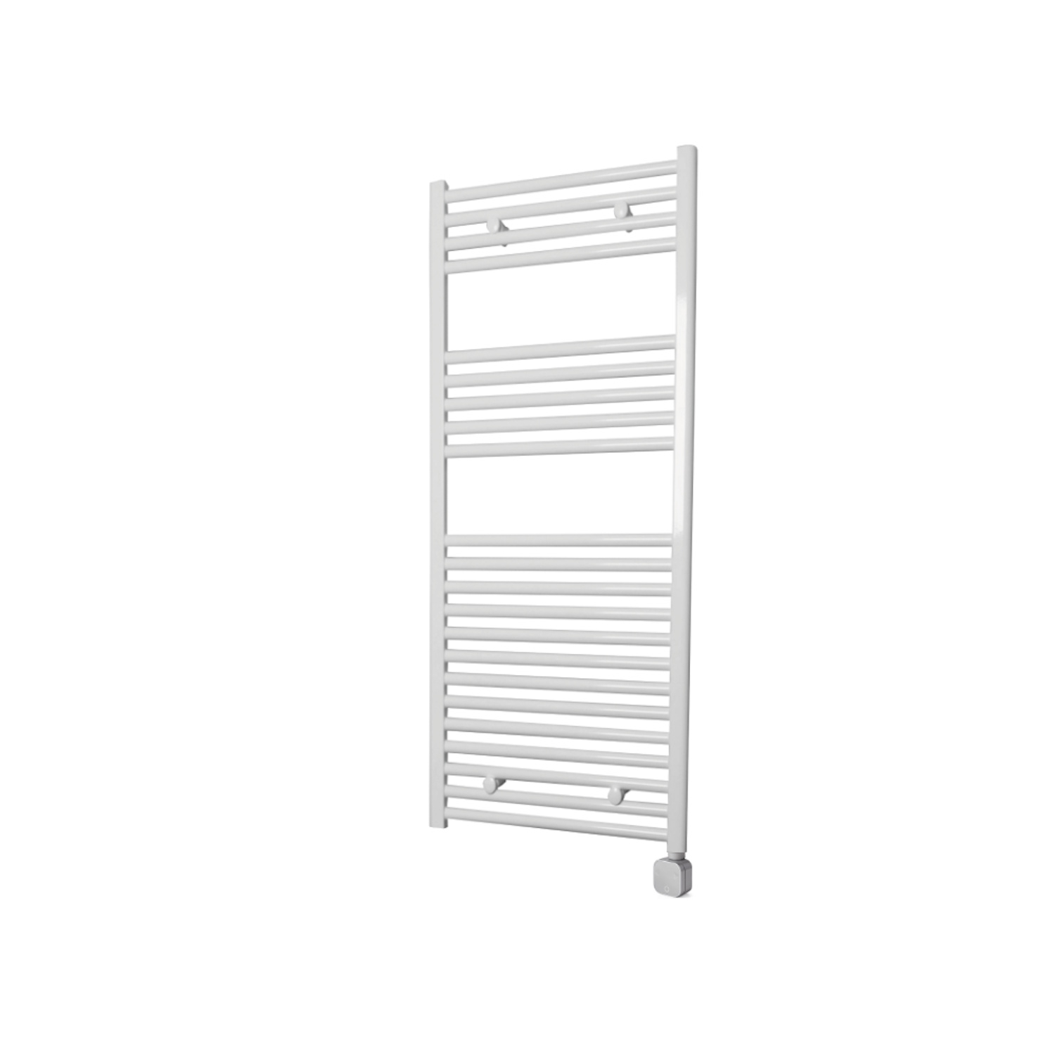 Sanicare Electrische Wifi Radiator  HPW Carini 111,8x45 cm Wit Met Thermostaat Zilver Rechtsonder