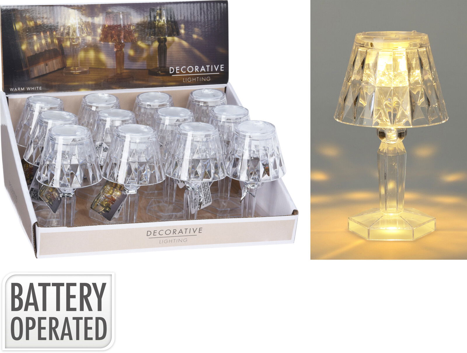 Nampook Lamp mini 11 cm transparant  - 