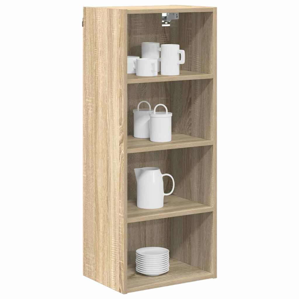 vidaXL Hangkast Riga Sonoma Eiken 40 x 29,5 x 100 cm Bewerkt hout