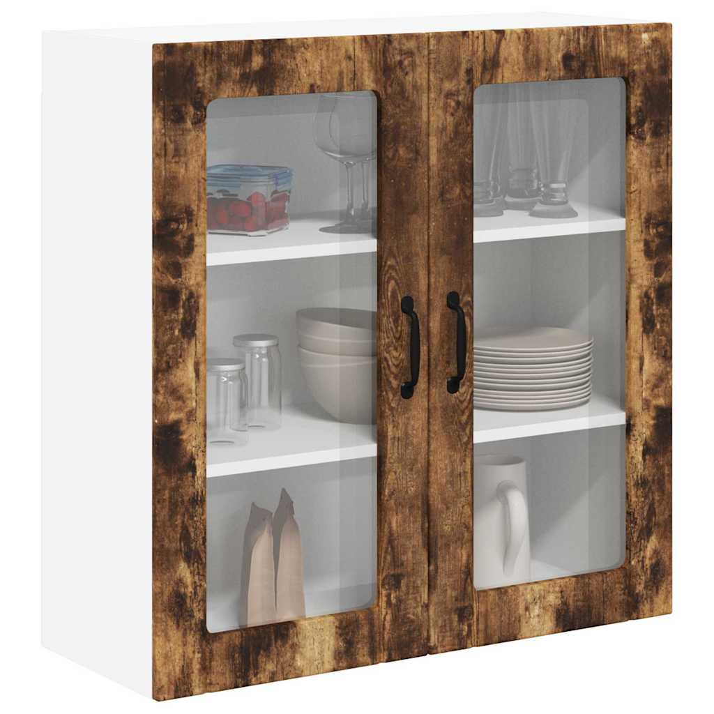 vidaXL Keukenkast aan de muur met plank Gerookt eiken 80 x 31 x 80 cm