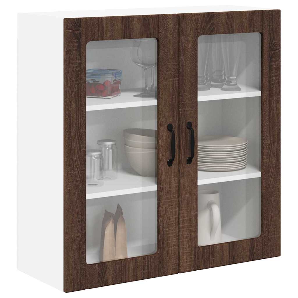 vidaXL Keukenkast aan de muur Bruin Eiken 80 x 31 x 80 cm Bewerkt hout