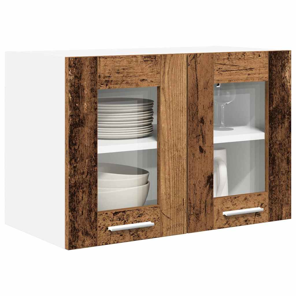vidaXL Hangkast met plank Riga Oud Hout 60 x 31 x 40 cm Bewerkt hout