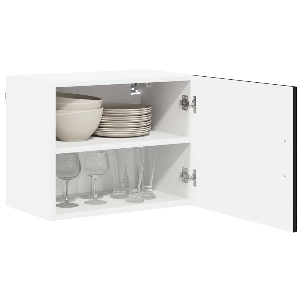 vidaXL Keukenkast aan de muur Zwart 50 x 31 x 40 cm Bewerkt hout