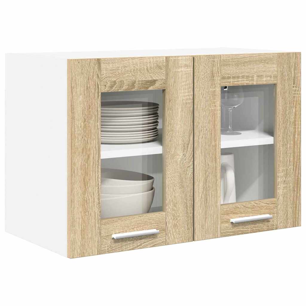 vidaXL Hangkast Riga Sonoma Eiken 60 x 31 x 40 cm Bewerkt hout