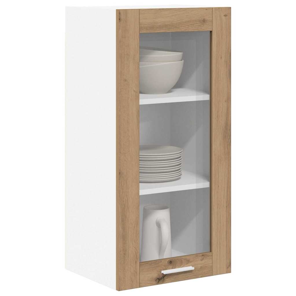 vidaXL Hangkast Riga Artisan Eiken 40 x 31 x 80 cm Bewerkt hout