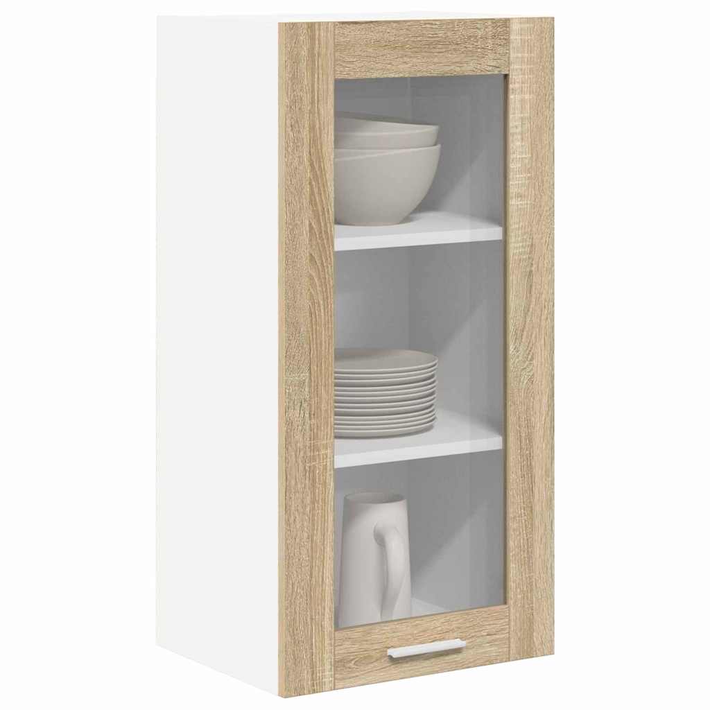 vidaXL Hangkast Riga Sonoma Eiken 40 x 31 x 80 cm Bewerkt hout