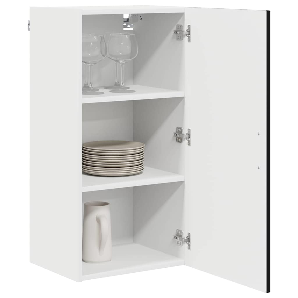 vidaXL Keukenkast aan de muur Zwart 40 x 31 x 80 cm Bewerkt hout