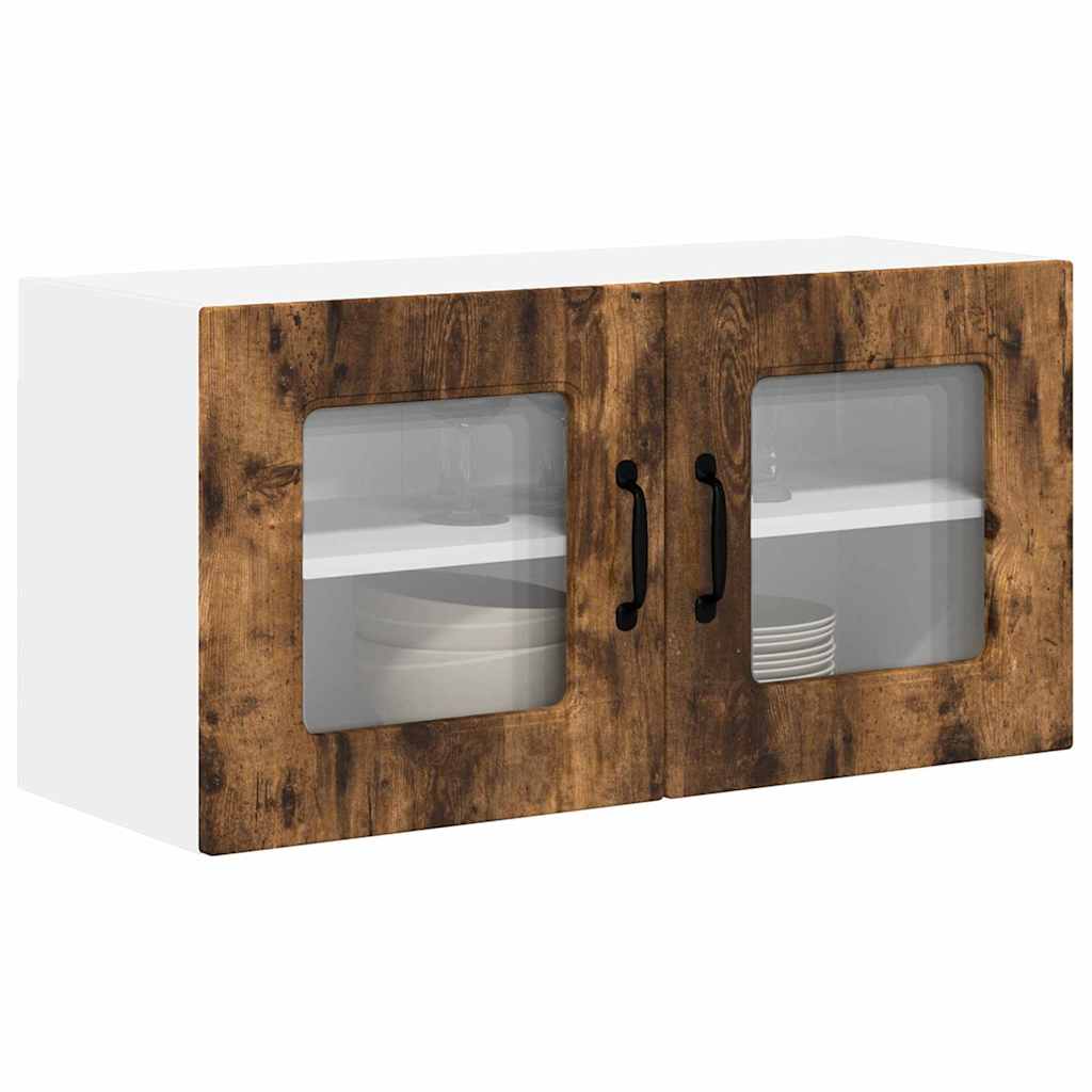 vidaXL Keukenkast aan de muur met plank Gerookt eiken 80 x 31 x 40 cm