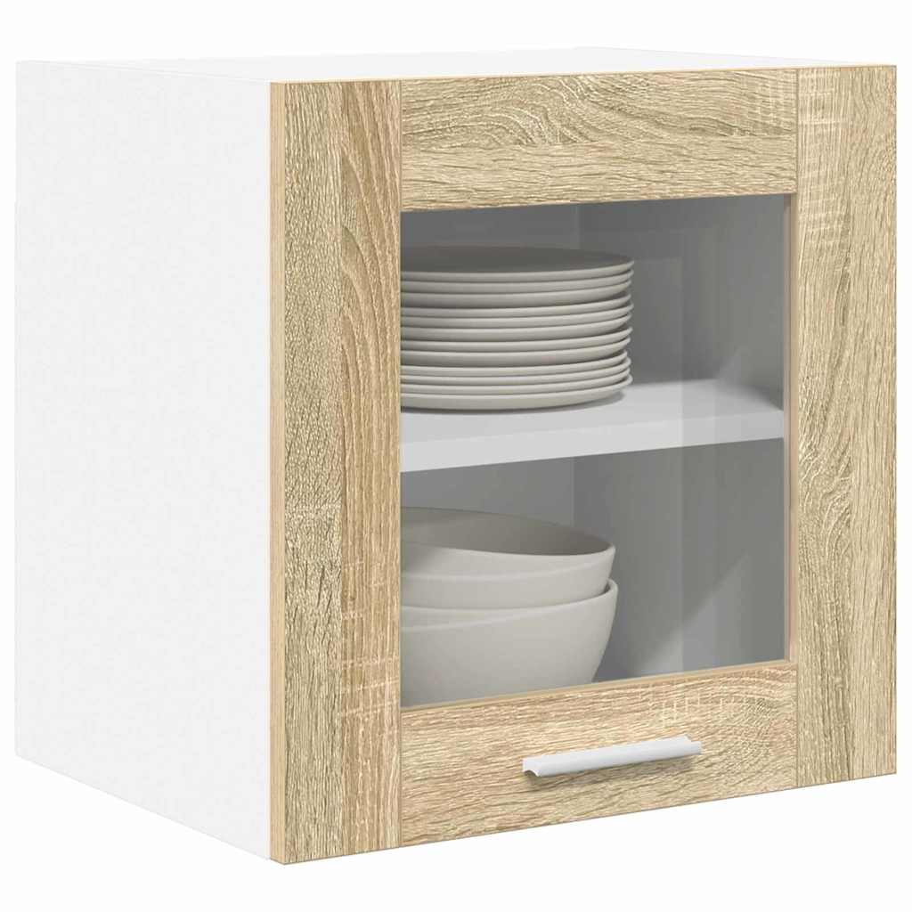 vidaXL Hangkast Riga 2 pcs Sonoma Eiken 40 x 31 x 40 cm Bewerkt hout