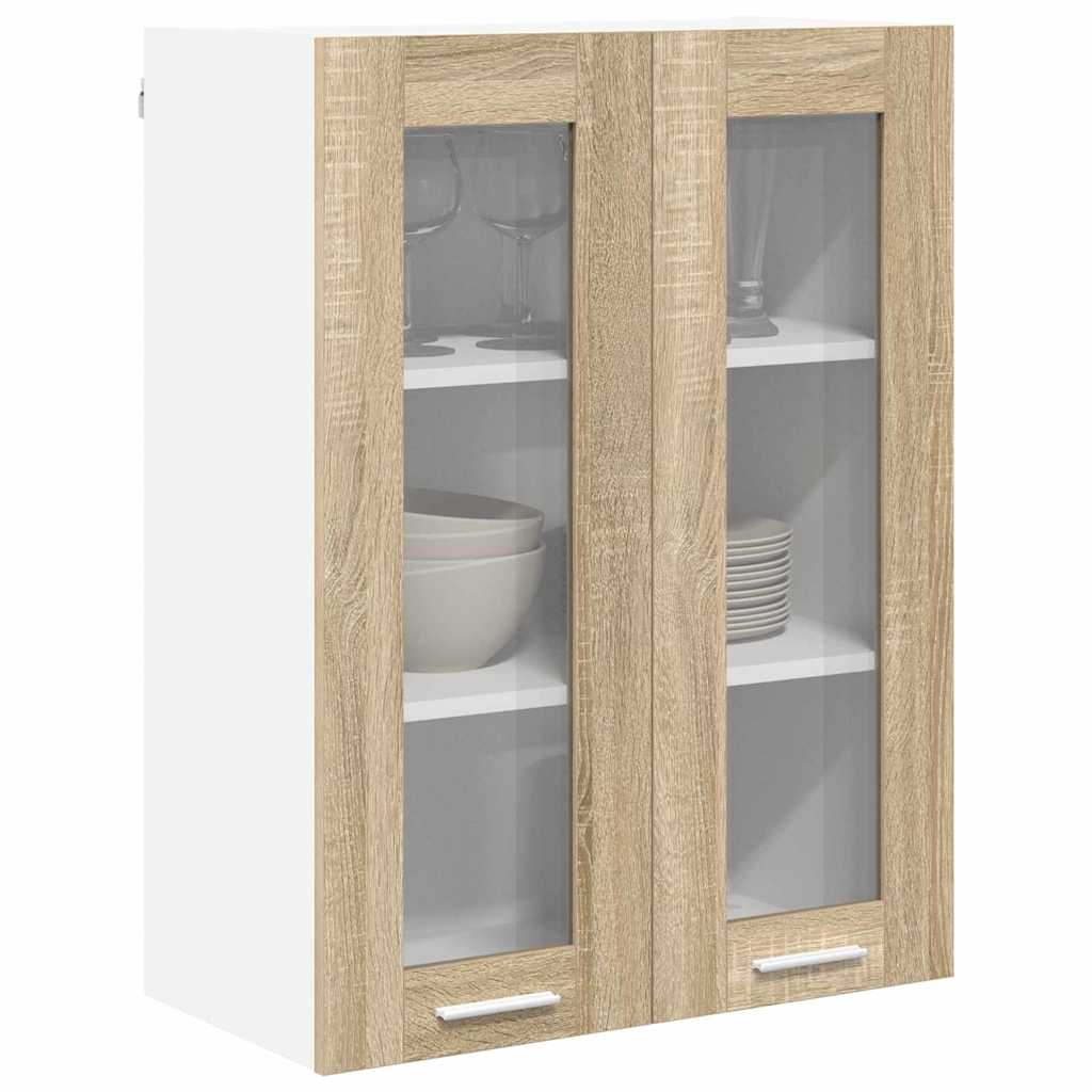 vidaXL Hangkast Riga Sonoma Eiken 60 x 31 x 80 cm Bewerkt hout