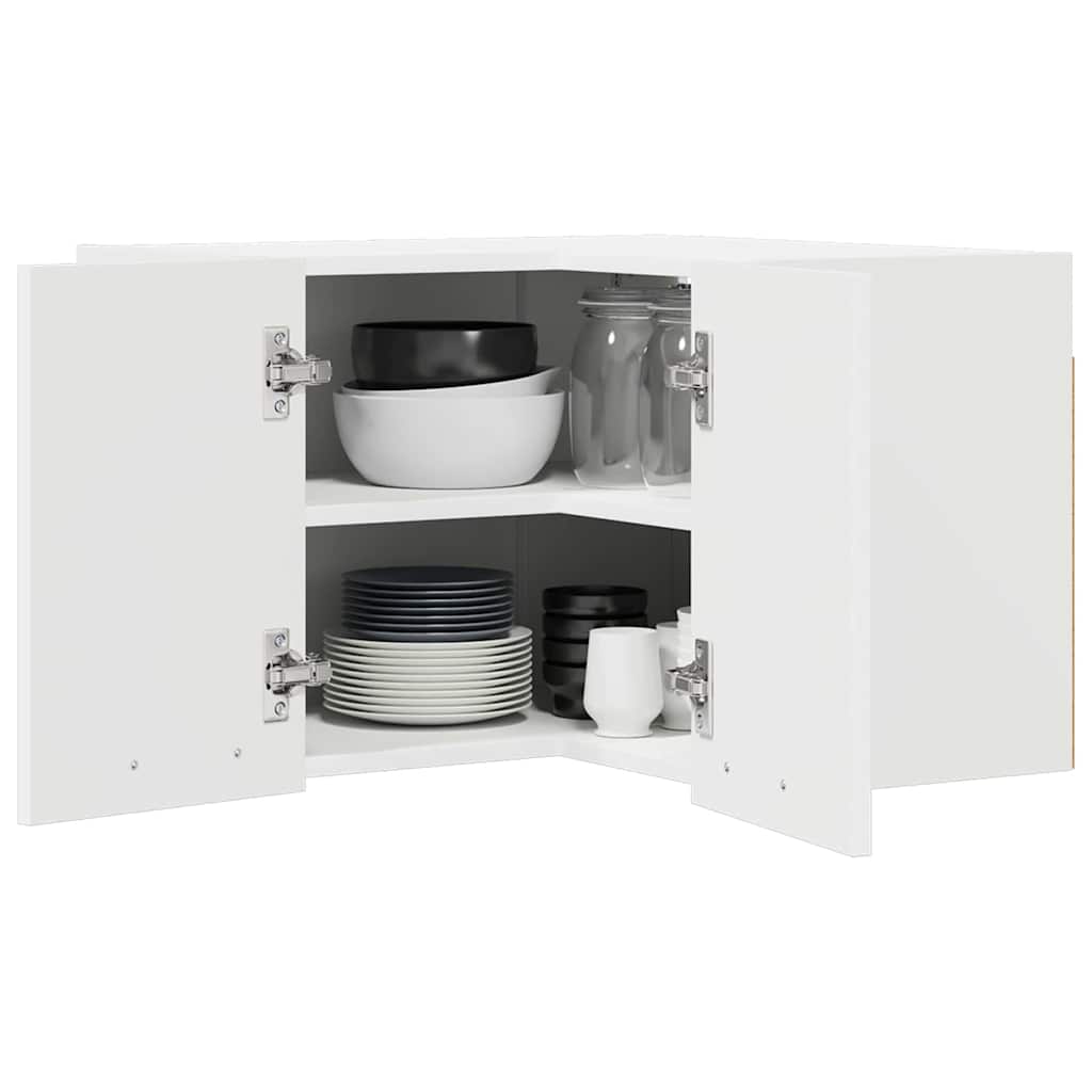 vidaXL Hangkast met plank Riga Wit 57 x 57 x 40 cm Bewerkt hout