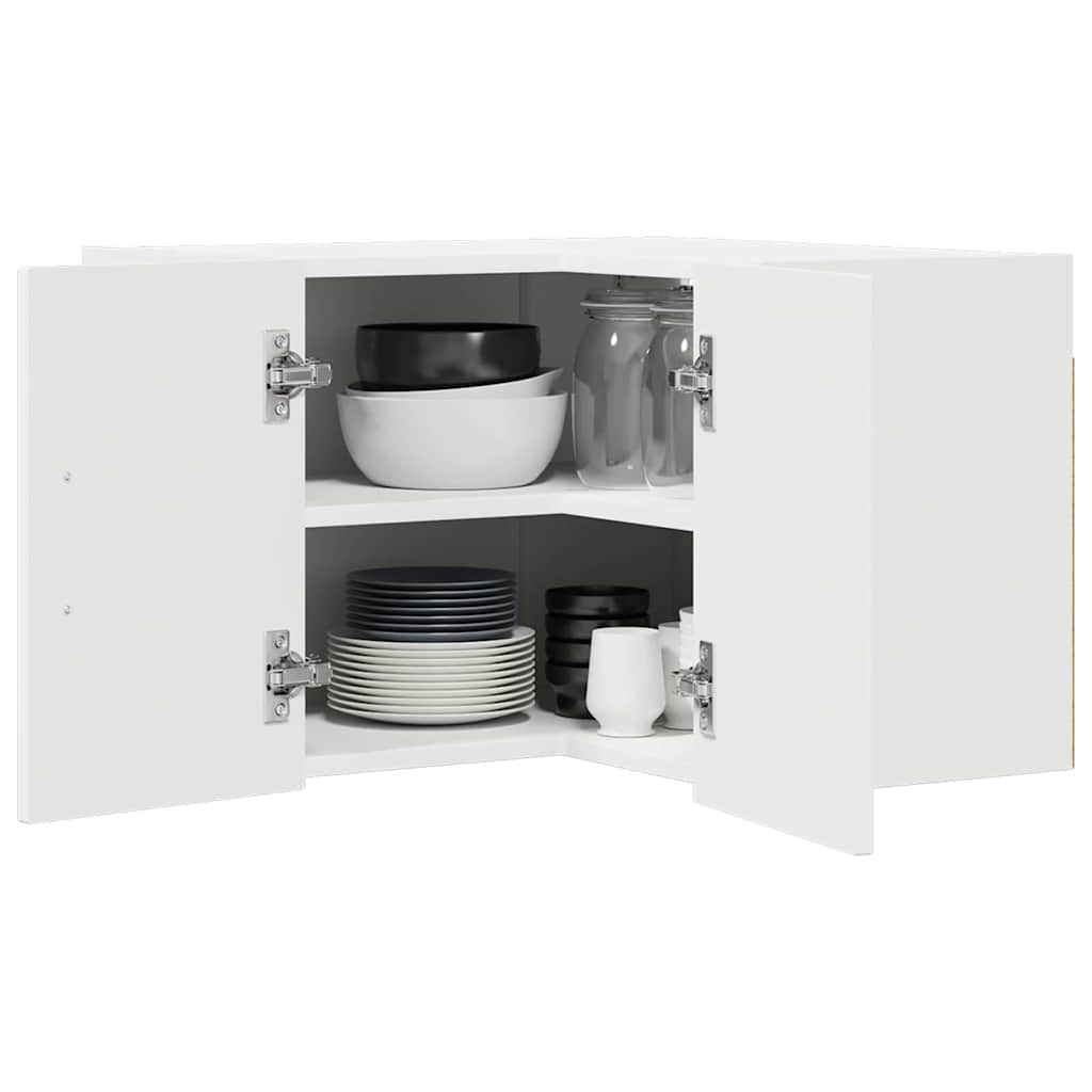 vidaXL Keukenkast aan de muur Wit 57 x 57 x 40 cm Bewerkt hout