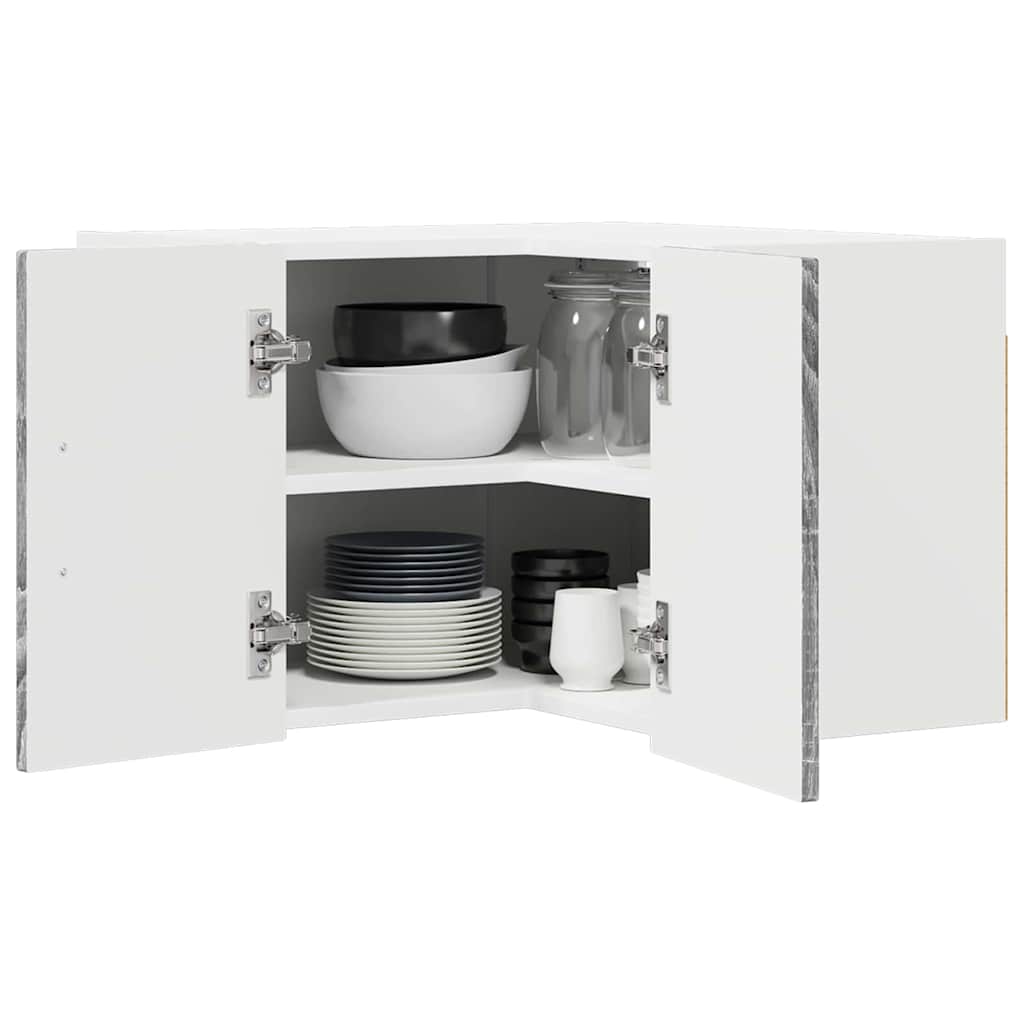 vidaXL Keukenkast aan de muur met plank Grijs Sonoma 57 x 57 x 40 cm