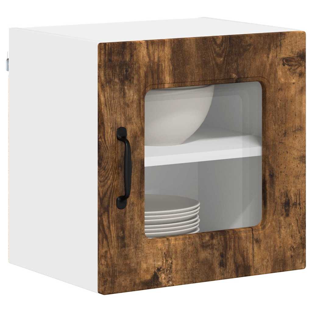 vidaXL Keukenkast aan de muur 2 pcs Gerookt eiken 40 x 31 x 40 cm