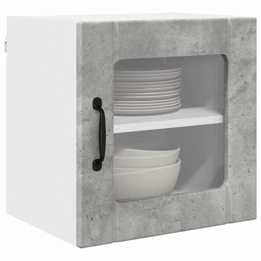 vidaXL Keukenkast aan de muur 2 pcs Beton Grijs 40 x 31 x 40 cm
