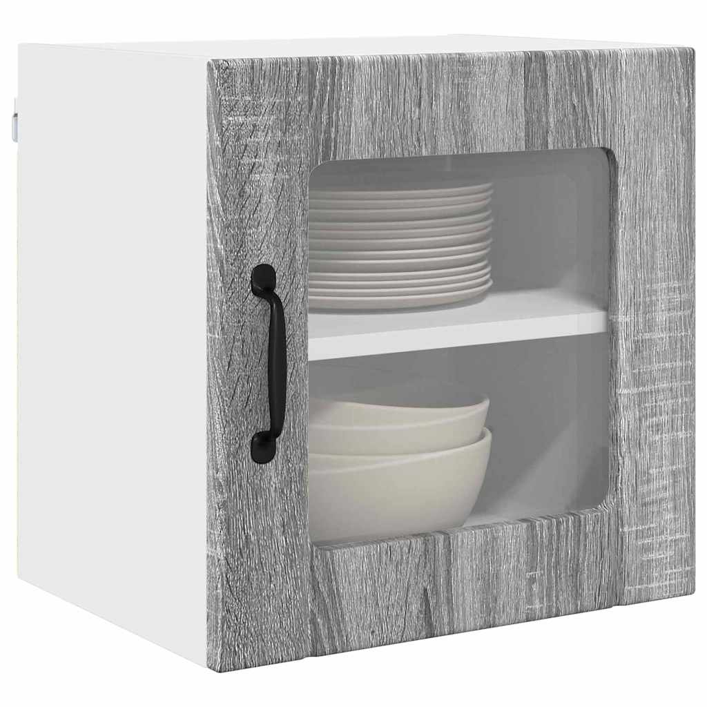 vidaXL Keukenkast aan de muur 2 pcs Grijs Sonoma 40 x 31 x 40 cm