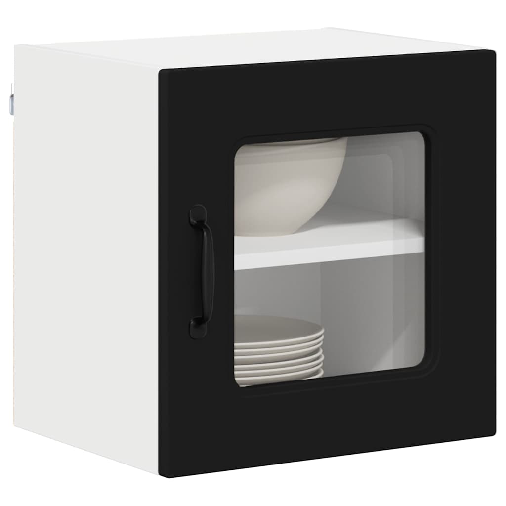 vidaXL Keukenkast aan de muur 2 pcs Zwart 40 x 31 x 40 cm Bewerkt hout