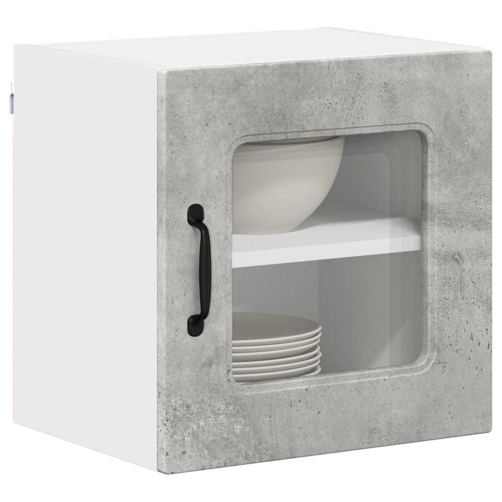 vidaXL Keukenkast aan de muur 2 pcs Beton Grijs 40 x 31 x 40 cm