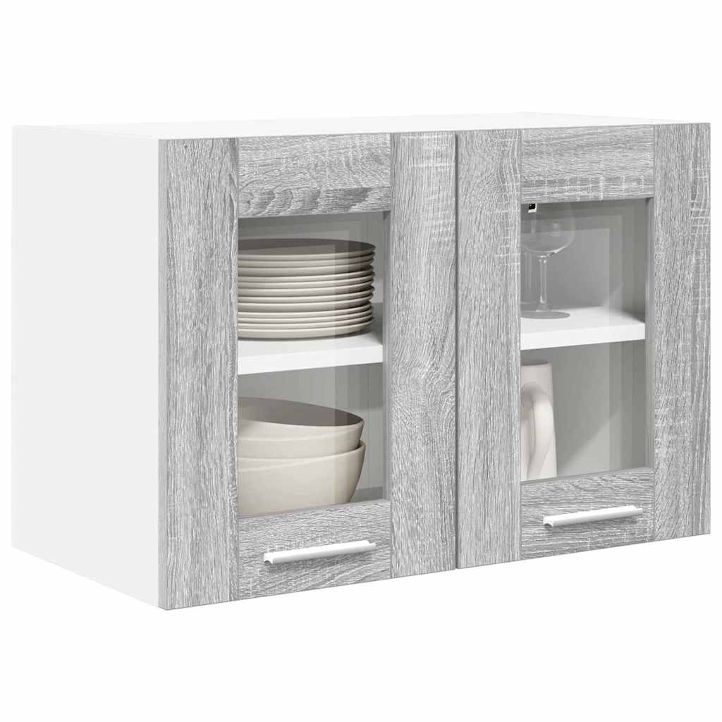 vidaXL Hangkast Riga 2 pcs Grijs Sonoma 60 x 31 x 40 cm Bewerkt hout