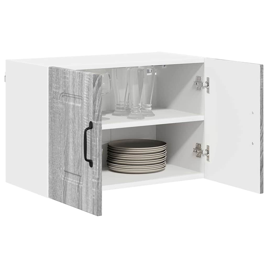 vidaXL Keukenkast aan de muur 2 pcs Grijs Sonoma 60 x 31 x 40 cm